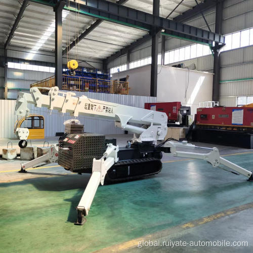 China 5 Section 8.0 T Spider Crane truck Factory